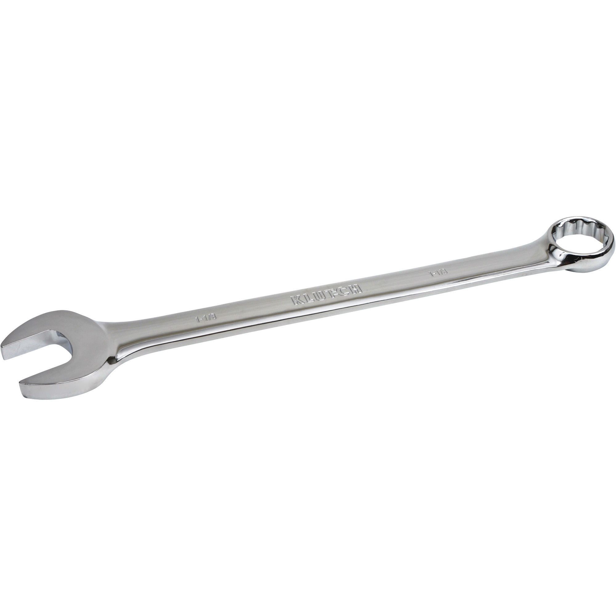 Klutch Full Polish Combination Wrench, SAE, 1 1/8in.